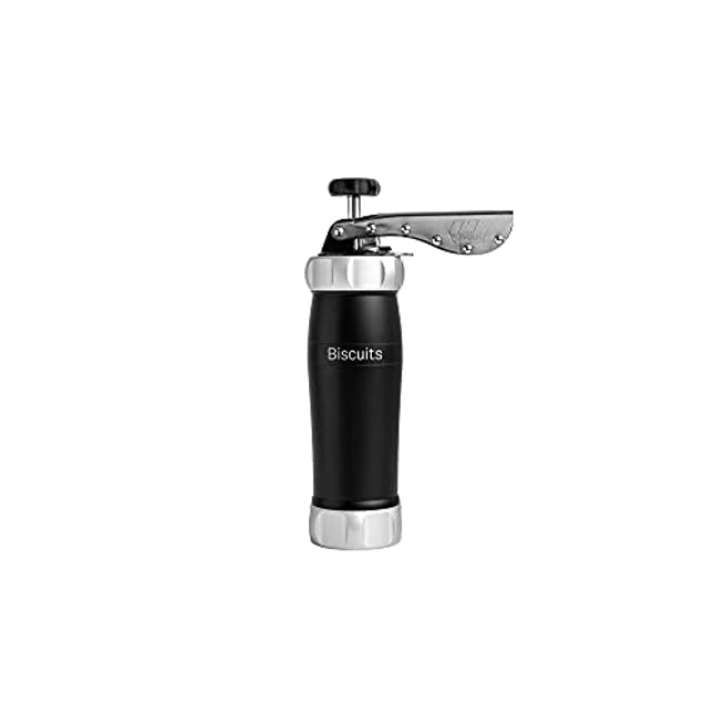 Marcato Atlas Deluxe Biscuit Maker Cookie Press, Made in Italy, Includes 20 Disc Shapes, Black