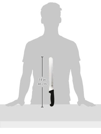 Victorinox-Swiss-Army- 47645 Cutlery Fibrox Pro Slicing Knife, Granton Blade, Black, 12-Inch