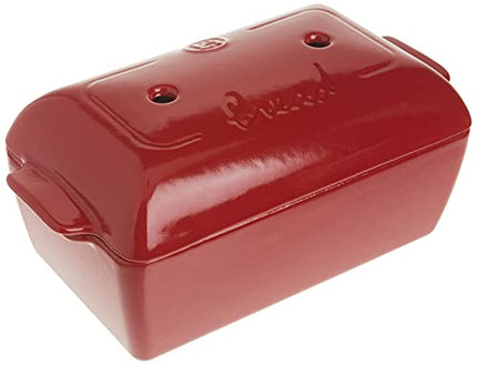 Emile Henry Made In France Bread Loaf Baker, 9.4 x 5"", Burgundy
