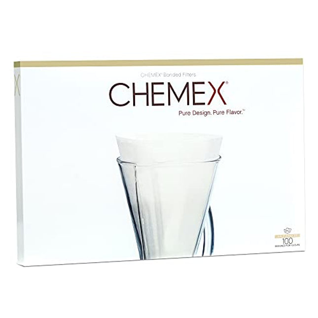 Chemex Bonded Coffee Filter Unfolded Half Moon, 100 Pcs.