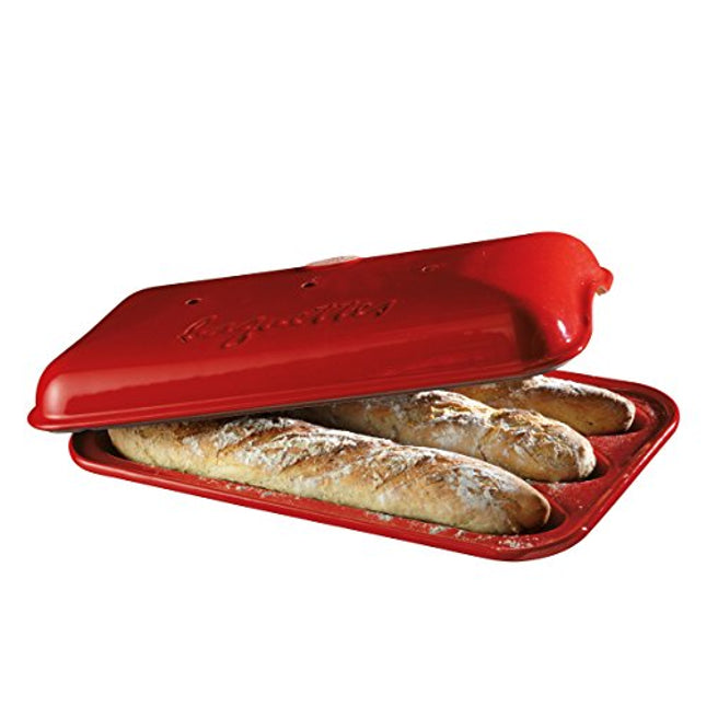 Emile Henry Baguette Baker 39.5Cm X 23Cm Burgundy