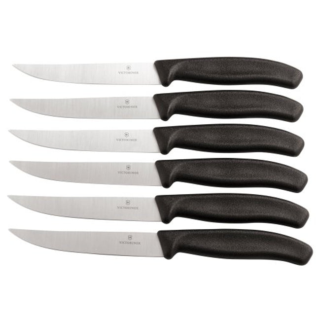 Victorinox Swiss Classic Gourmet Steak Knife With Ergonomic Handle - Black 12 Cm