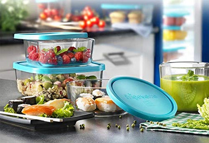 Bormioli Rocco Frigoverre Set of 5�Glass Food Storage Container Transparent 388840-SK5 Transparent