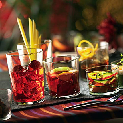 Bormioli Rocco Bodega Collection Glassware � Set Of 12 Medium 12 Ounce Drinking Glasses For Water, Beverages & Cocktails � 12oz Clear Tempered Glass Tumblers