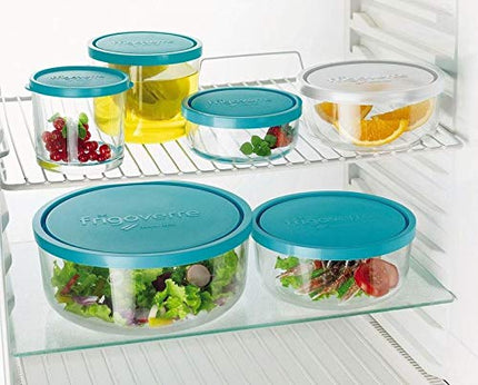 Bormioli Rocco Frigoverre Set of 5�Glass Food Storage Container Transparent 388840-SK5 Transparent