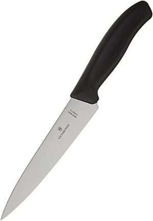 Victorinox Black Swiss Classic Chef's 6" Straight Blade 1" width at handle, 6 Inch