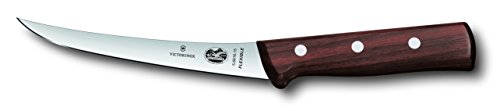 Victorinox Swiss Army Cutlery Rosewood Curved Boning Knife, Flexible Blade, 6-Inch