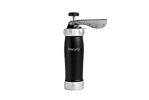 Marcato Atlas Deluxe Biscuit Maker Cookie Press, Made in Italy, Includes 20 Disc Shapes, Black