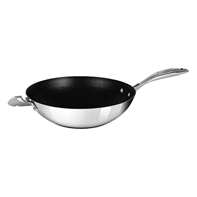 Scanpan Haptiq Stainless Steel-Aluminum 12.5-Inch Wok
