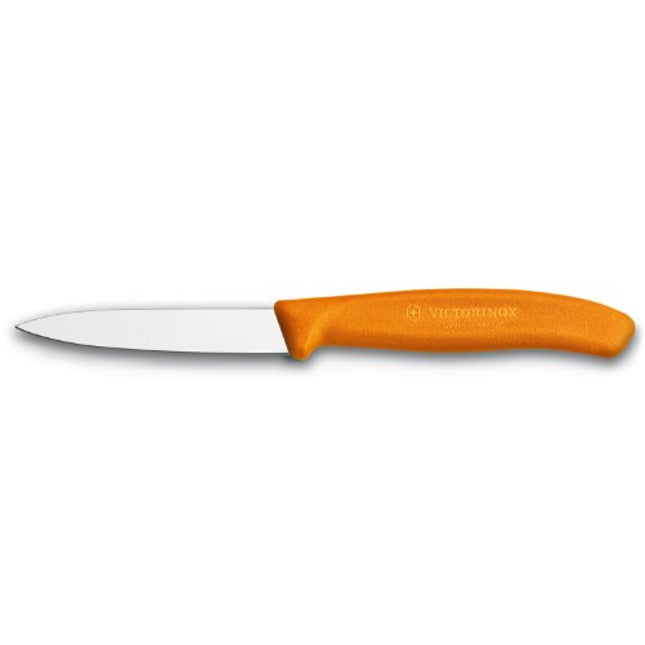 Victorinox, Oran 3.25 Inch Swiss Classic Paring Knife with Straight Edge, Spear Point, Orange, 3.25"