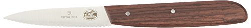Victorinox Rosewood 3.25 Inch Paring Knife with Serrated Edge, Spear Point, 3.25"