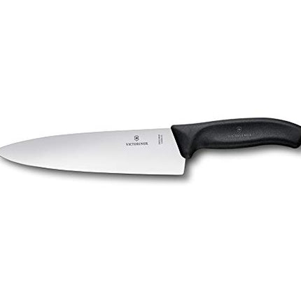 Victorinox Fibrox Carving Knife Extra Wide - Swiss Classic - Black - Blade 20 Cm Gift Box-B