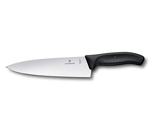 Victorinox Fibrox Carving Knife Extra Wide - Swiss Classic - Black - Blade 20 Cm Gift Box-B