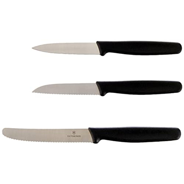 Victorinox Swiss Classic Paring Knife Set, 3 Pieces Black