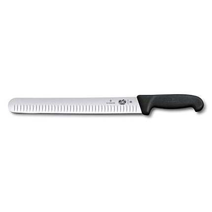 Victorinox Fibrox Slicing Knife With Fluted Edge - Black - Blade 30 Cm