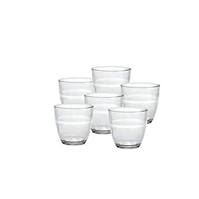Duralex Made In France Gigogne Glass Tumbler Drinking Glasses, 5.63 Ounce - Set Of 6, Clear