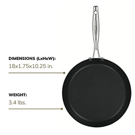 Scanpan Pro IQ 10.25� Fry Pan - Easy-to-Use Nonstick Cookware - Dishwasher, Metal Utensil & Oven Safe - Made by Hand in Denmark