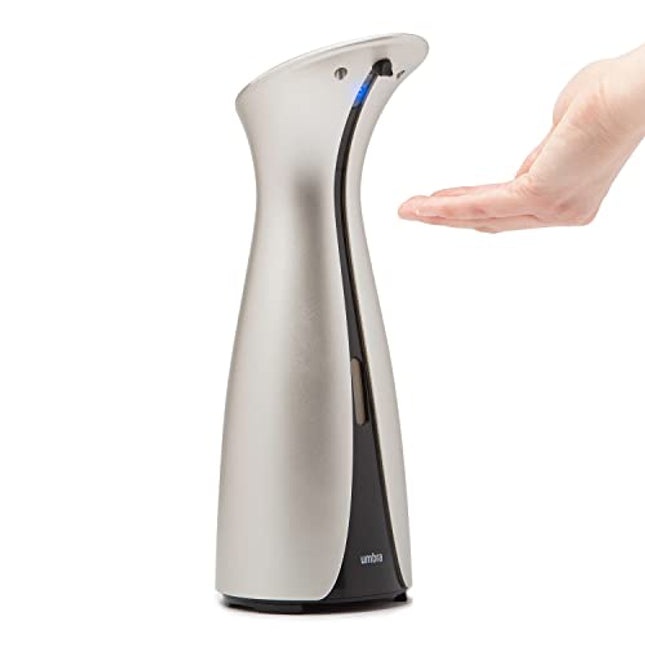 Umbra Otto Automatic Soap Dispenser Touchless, Hands Free Pump for Kitchen or Bathroom, 8.5 OZ, Nickel