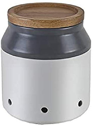 Jamie Oliver Garlic Keeper, Ceramic White/Blue, 11.1 X 11 X 12 Cm