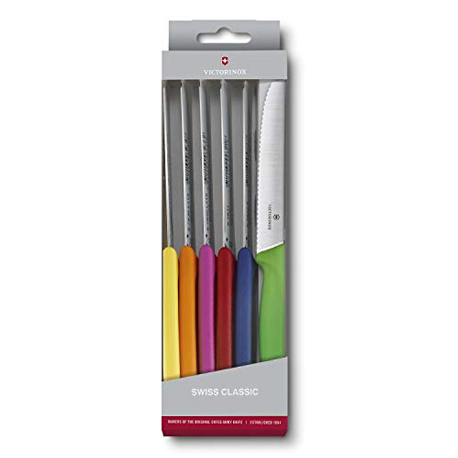 Victorinox Colorful Tomato And Table Knife Set Of 6 Colors