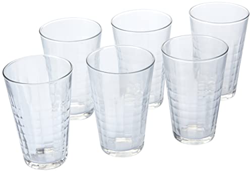 Duralex Prisme Clear Tempered Glass, 11.62 Oz (Pack Of 6)