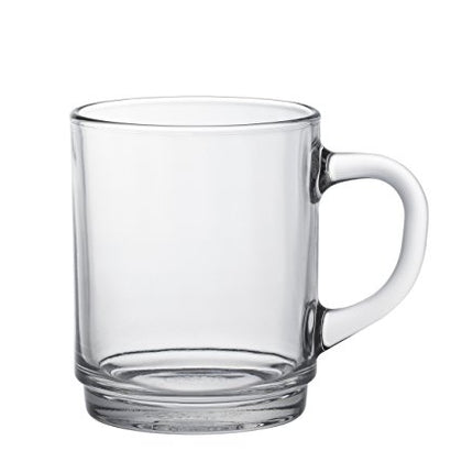 Duralex Versailles Glass Mug, 9.125 oz, Clear