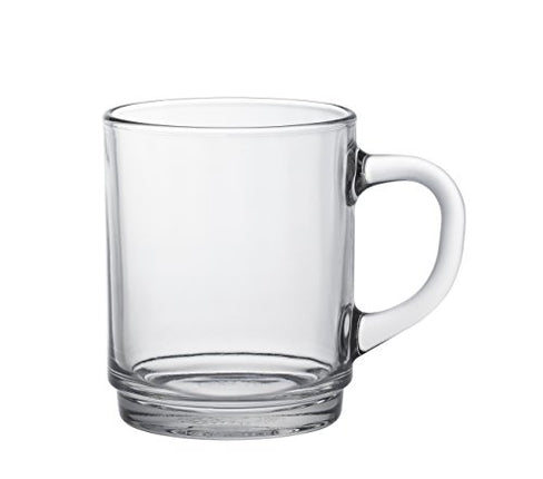 Duralex Versailles Glass Mug, 9.125 oz, Clear