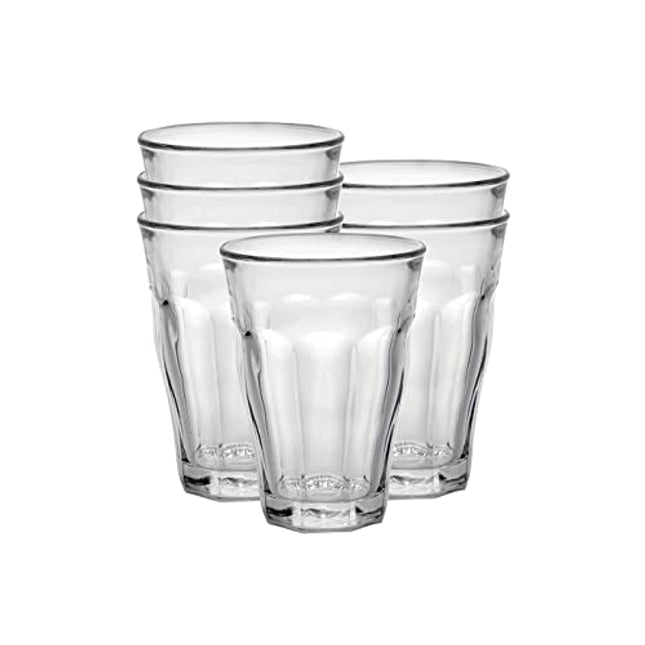 Duralex Made In France Picardie Clear Tumbler, Set of 6, 12.62 oz.