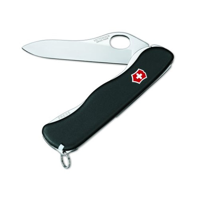Victorinox Swiss Army One-Hand Sentinel Non-Serrated Pocket Knife Black, 111mm
