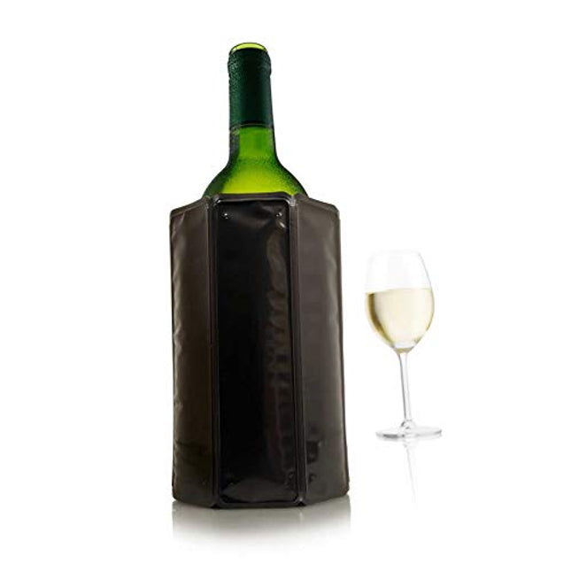 Vacu Vin Active Cooler White Wine Chiller - Reusable, Flexible Wine Bottle Cooler. Black Wine Cooler Sleeve For Standard Size Bottles. Insulated Wine Bottle Chiller to Keep Wine Cold and Refreshing.