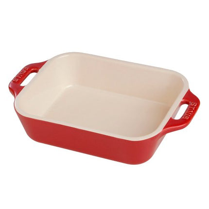 Staub Ceramic Rectangular Dish  5.5" X 4" (Cherry)