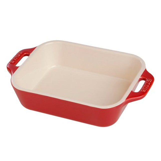 Staub Ceramic Rectangular Dish  5.5" X 4" (Cherry)