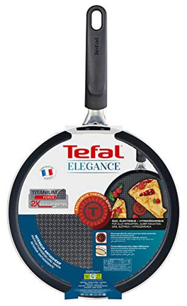 Tefal Elegance Aluminium Crepe Pan, Aluminium, Black, 43 x 25,8 x 5,5 cm