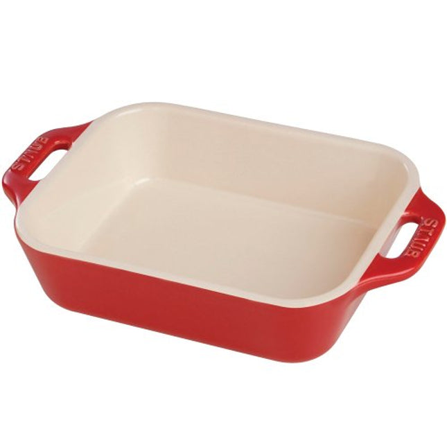 Staub Ceramics Rectangular Baking Dish, 13X9-Inch, Cherry