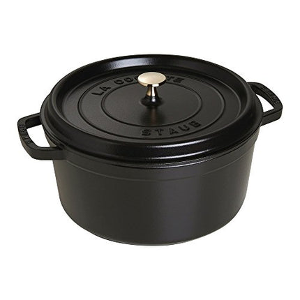 Staub Cast Iron Round Cocotte 28 Cm Graphite Black