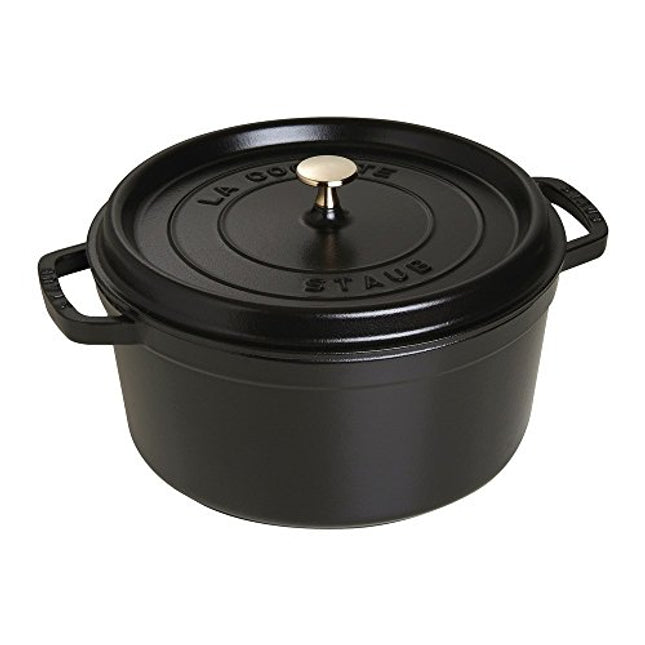 Staub Cast Iron Round Cocotte 28 Cm Graphite Black