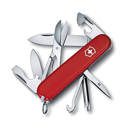 Victorinox Medium Pocket Knife With Scissors - 14 Functions - Super Tinker - Red