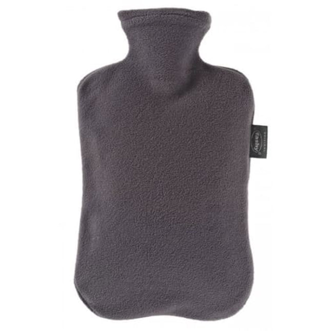 Fashy Hot Water Bottle - Fleece Cover Gray