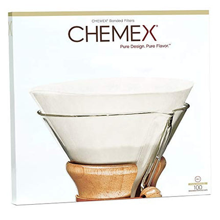 Chemex Coffee Filters With 100 Chemex Bonded Unfolded 12 Inch Filter Paper Circles