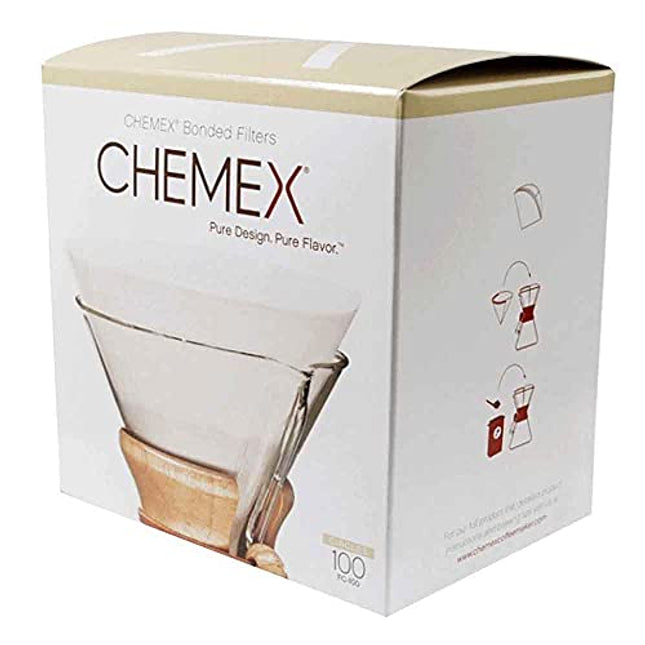 Chemex Classic Coffee Filters, Squares, 100 ct - Exclusive Packaging
