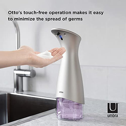 Umbra Otto Foaming Automatic Soap and Sanitizer Dispenser, Nickel