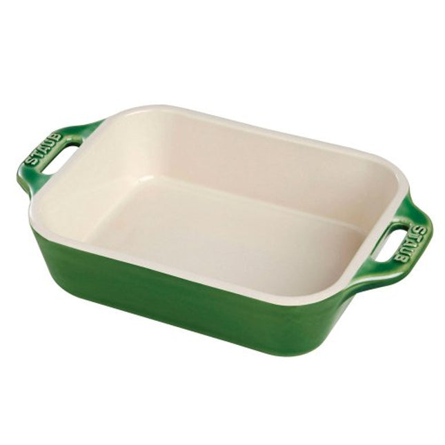 Staub Rectangular Dish, Basil, 5.5 X 4 - Basil