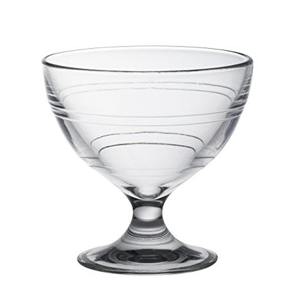 Duralex Made In France Gigogne Glass Ice Cream Cup (Set of 6), 8.75 oz, Clear