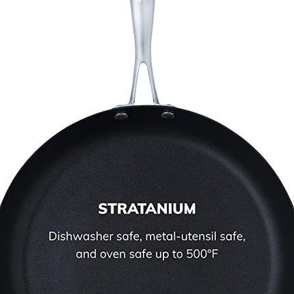 Scanpan Pro IQ 12.5� Fry Pan - Easy-to-Use Nonstick Cookware - Dishwasher, Metal Utensil & Oven Safe - Made by Hand in Denmark