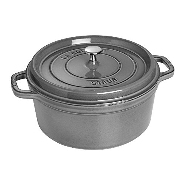 Staub Cast Iron Round Cocotte 28 Cm Graphite Gray