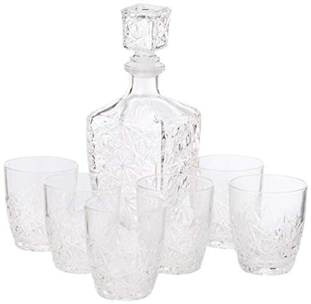 Bormioli Rocco Dedalo Glass Decanter 800Ml 6 Glasses 260Ml