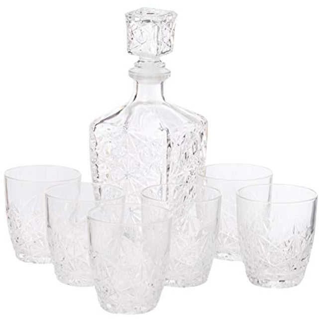 Bormioli Rocco Dedalo Glass Decanter 800Ml 6 Glasses 260Ml