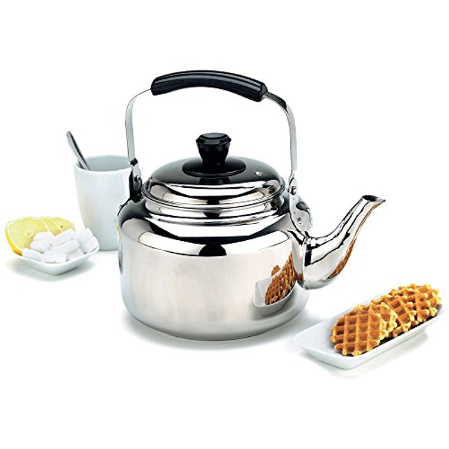 Demeyere RESTO Stainless Steel Tea Kettle, 6.3-qt
