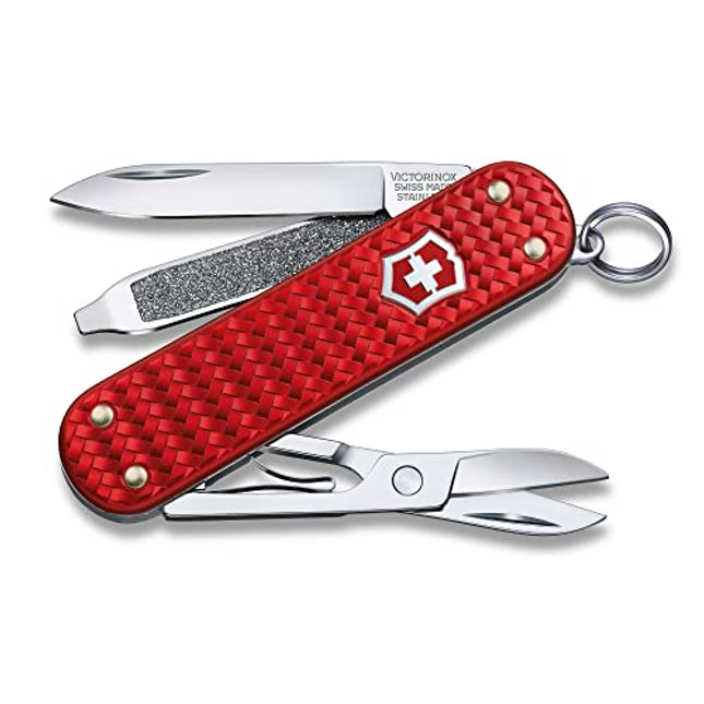 Victorinox Classic Precious Alox Pocket Knife (Iconic Red)
