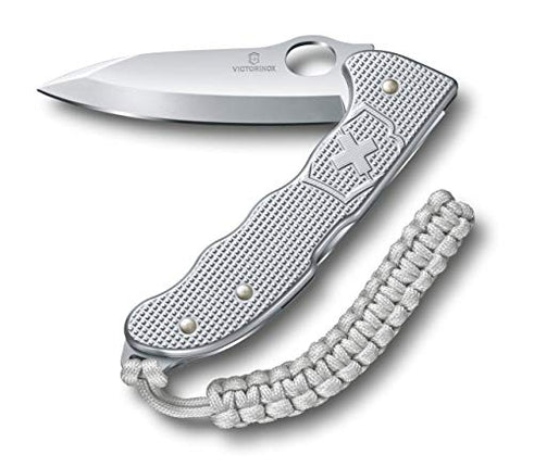 Victorinox Large Pocket Knife With Paracord Pendant - 4 Functions - Hunter Pro M Alox - Silver